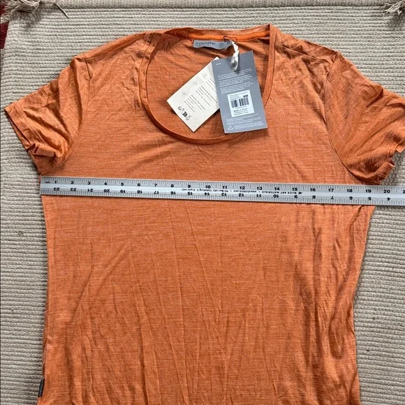 Icebreaker sphere II scoop neck tee cool lite earth heather orange NEW womens M - Picture 3 of 11